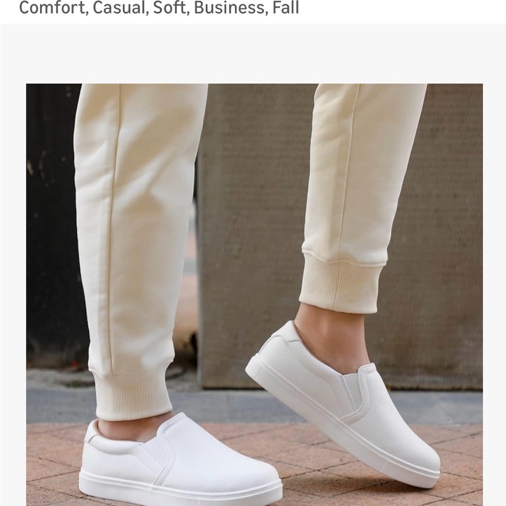 Women’s White Slip-On Sneakers